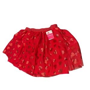 Way to Celebrate Girls Red Heart Tutu Skirt Valentines Day Large 10-12 NWT